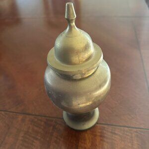 Vintage Brass Urn Made in India Approx. 7 1/2”